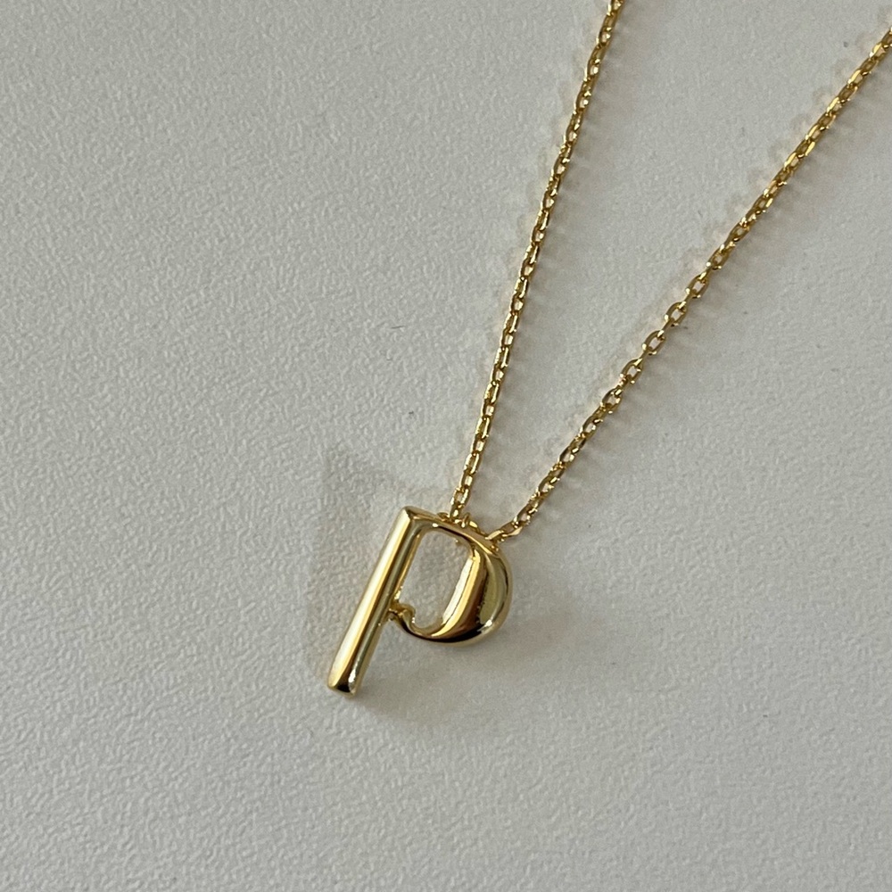 Gold Initial Pendant Necklace